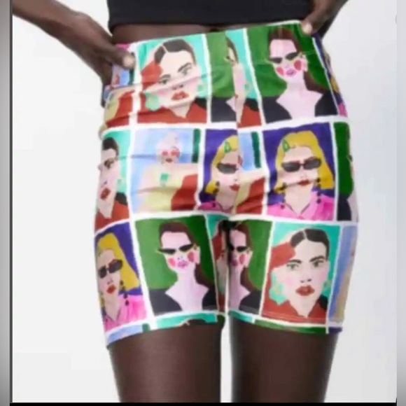 Zara x‎ Natacha Paschal bike shorts size small new - Picture 1 of 9